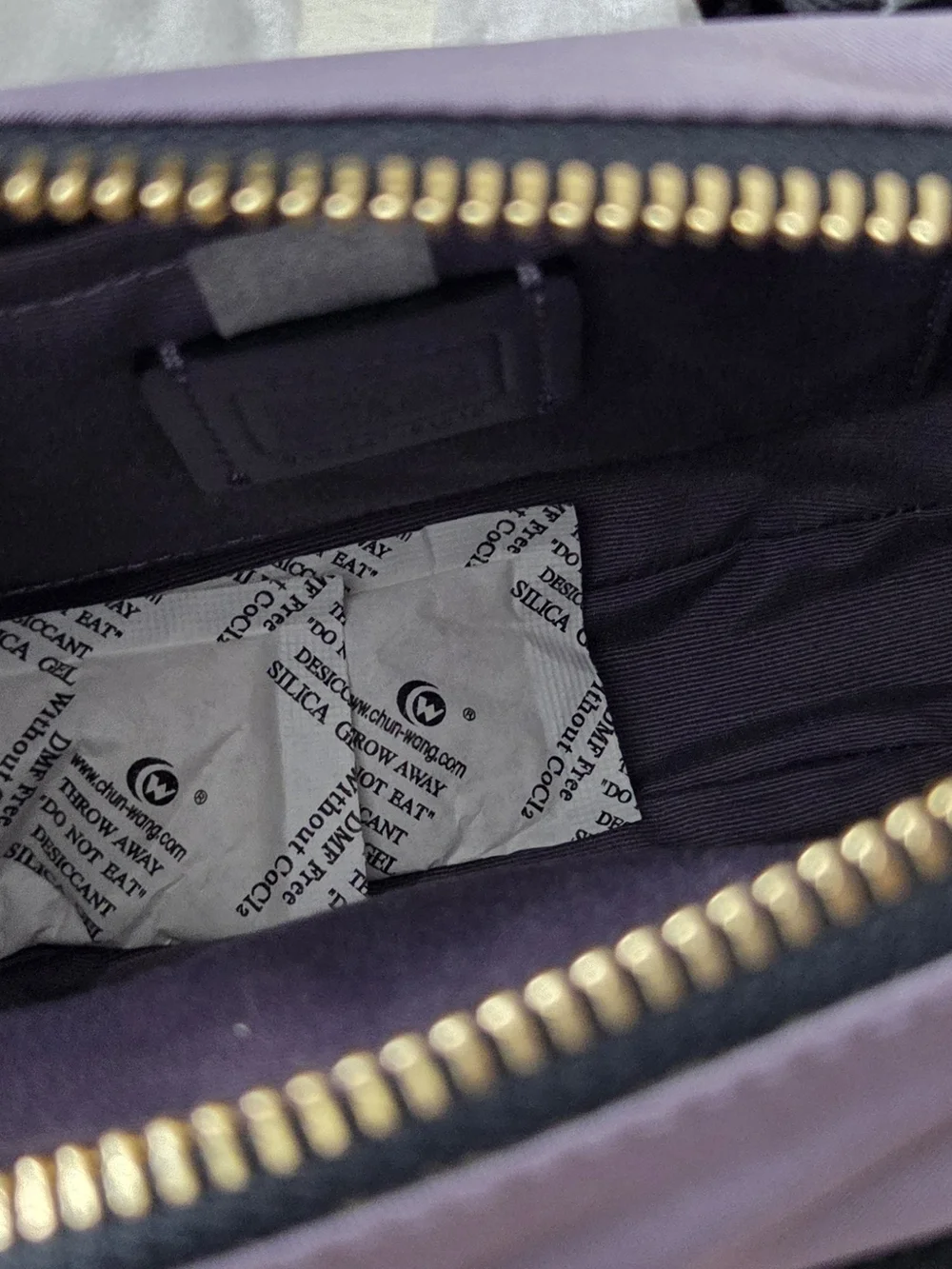 Coach Signature Canvas Belt Bag in Brown with Purple & Pink Trim
